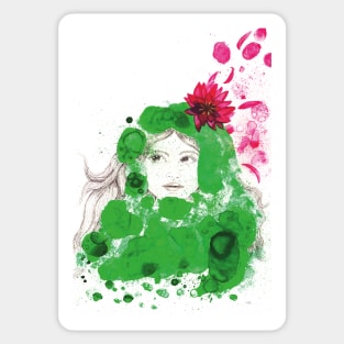 Water Lily MerLady Sticker